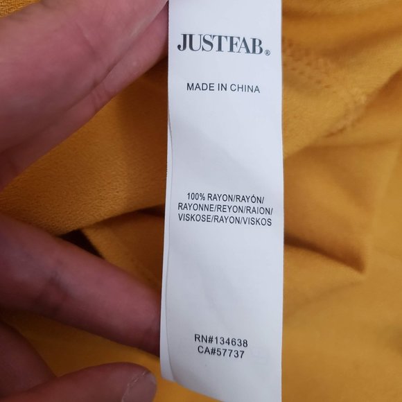 JustFab Flounce Hem Shift Dress Yellow Size XXL - Picture 11 of 11